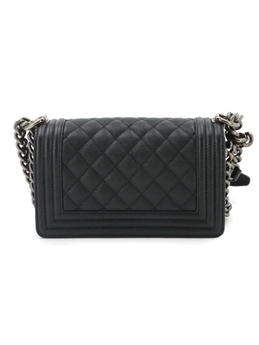 Chanel Boy Small Chain Shoulder Bag Caviar Leather Black